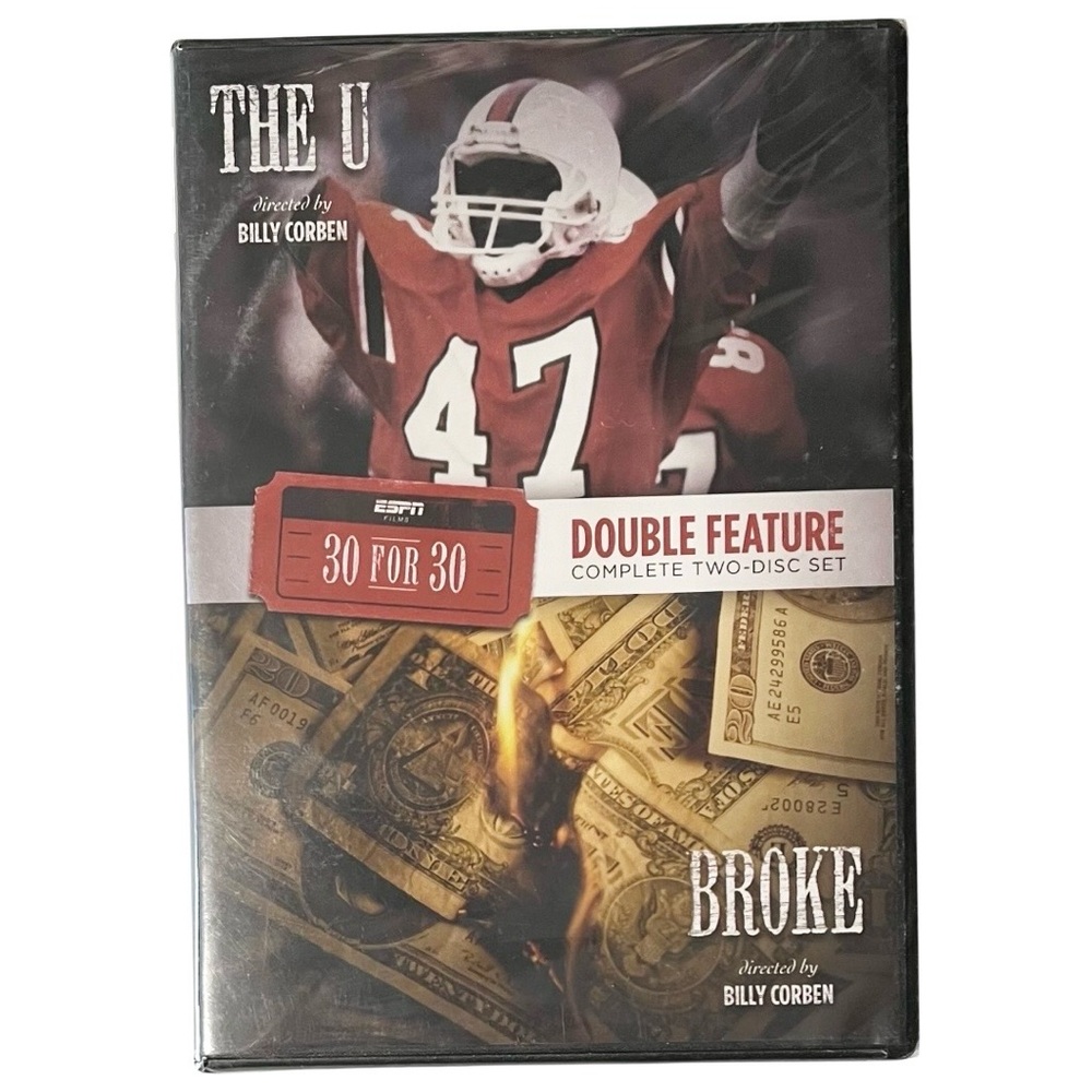 ESPN 30 For 30 The U and Broke Double Feature DVD 2 Disc Set New